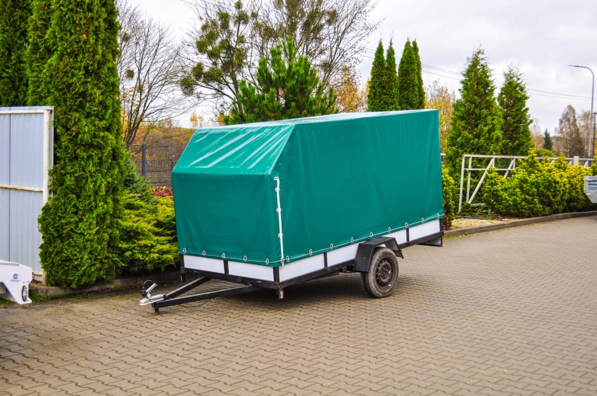 Zielona plandeka na przyczepkę obrazek główny
